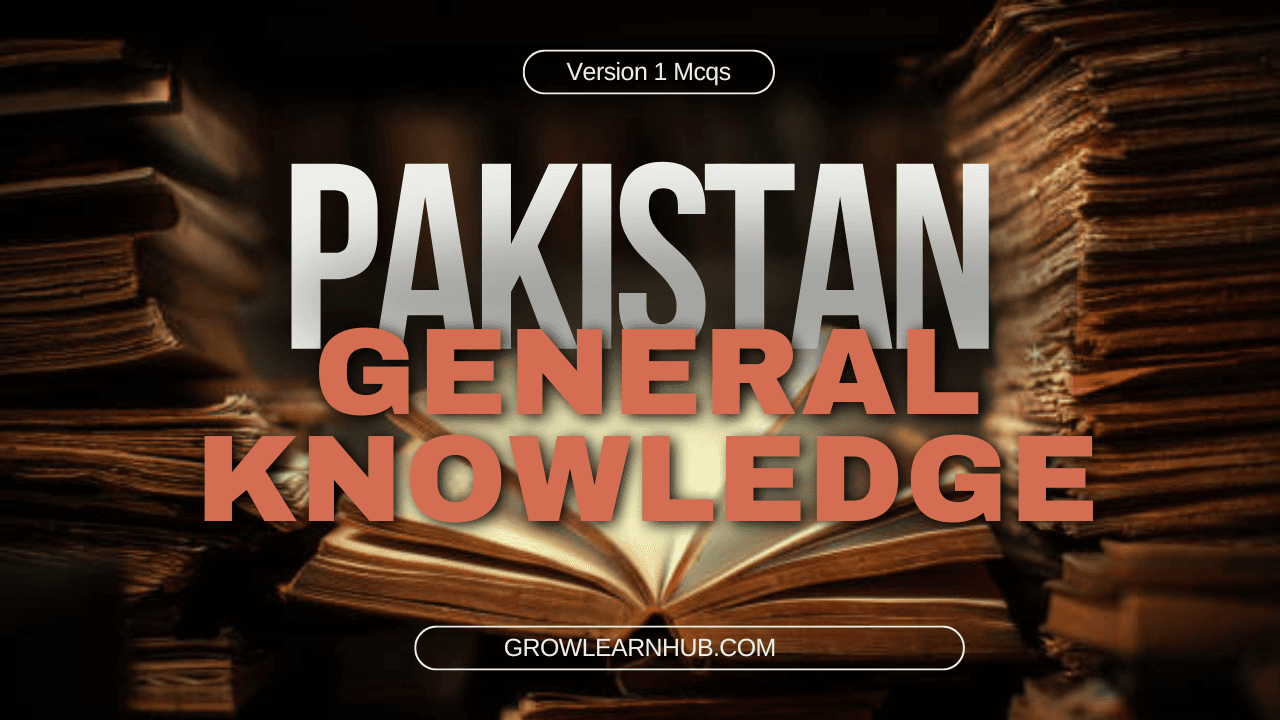 Pakistan General Knowledge Solved Mcqs Wise